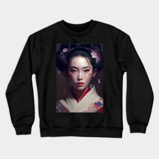 Japanese Geisha In Digital Art. Gift Idea For Japan Fans 5 Crewneck Sweatshirt